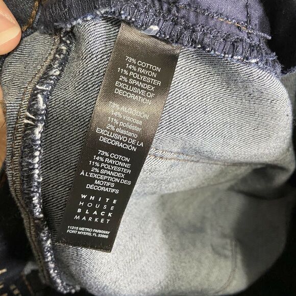 WHBM Size 6 'The Skinny Flare' Jean Dark Wash Blue - Picture 6 of 7